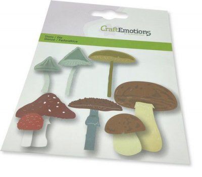 Craft Emotions Die - mushroom mix Card 11x9cm