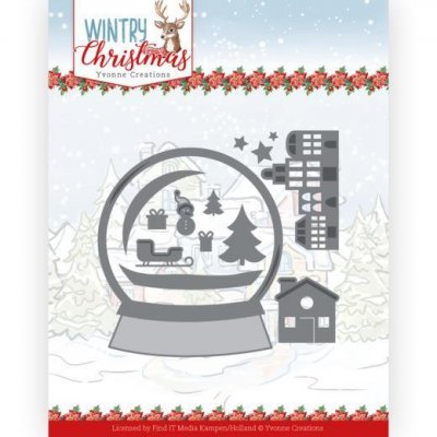 YVONNE DESIGN DIE - Snowman in Snow Globe