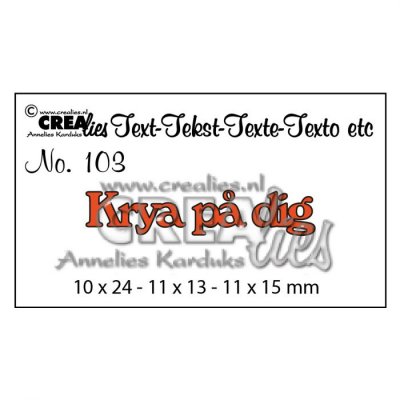 Crealies - Cutting die no.103 Krya på dig