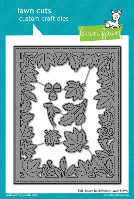 Lawn Fawn Dies - Fall leaves backdrop