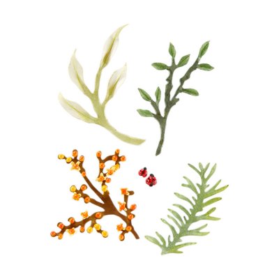 Spellbinders - Foliage and Ladybugs Etched Dies