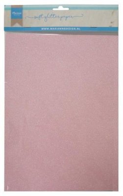 MD A4 Soft Glitter Paper 5 pack - Light Pink