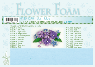 1 Ark Leane Flower Foam A4 0,8mm - Light Blue