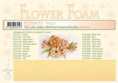 1 ark Leane Flower Foam A4 0,8mm - Beige