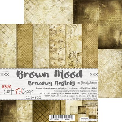 Craft O Clock 6x6 Paper Pad - Brown Mood