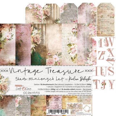 Craft O Clock 6x6 Paper Pad - Vintage Treasure