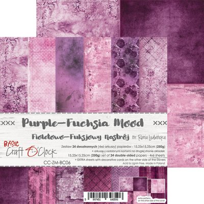 Craft O Clock 6x6 Paper Pad - Purple-Fuchsia Mood