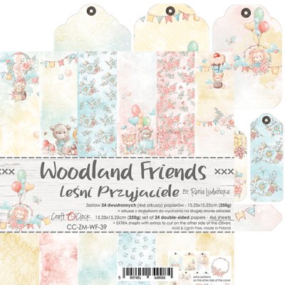 Craft O Clock 6x6 Paper Pad - Woodland Friends