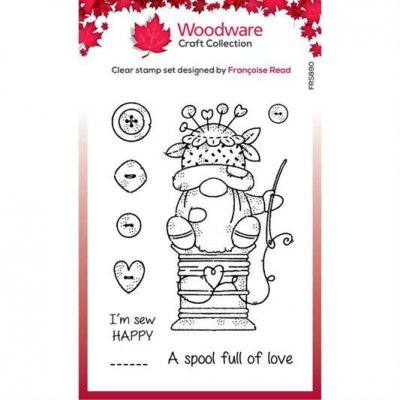 Woodware Clearstamp - Sewing Gnome