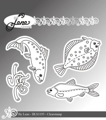BY LENE Clearstamps - Fish