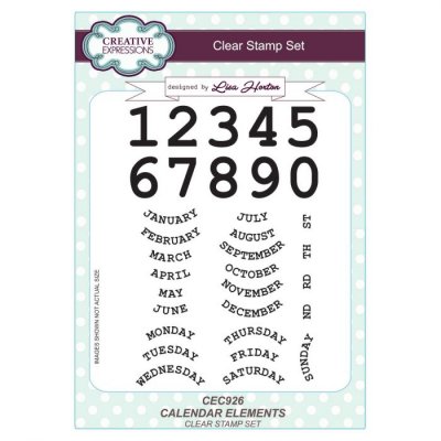 Creative Expressions - Clear Stamp Calendar Elements