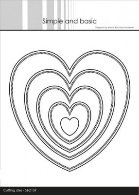 Simple and Basic die - Pierced Hearts
