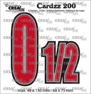 Crealies Cardzz Numbers 0 och 1/2