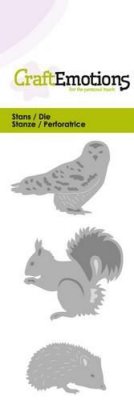 Craft Emotions Die - owl hedgehog squirrel