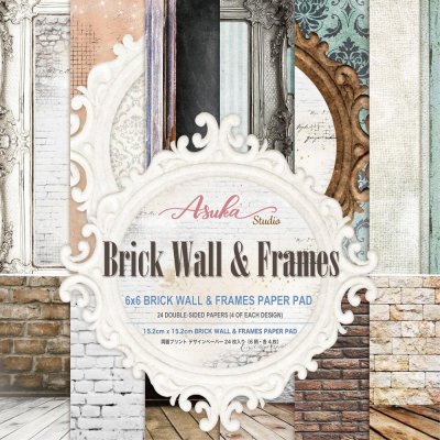 Asuka Studio Paper Pack 6X6 - Brick Wall and Frames