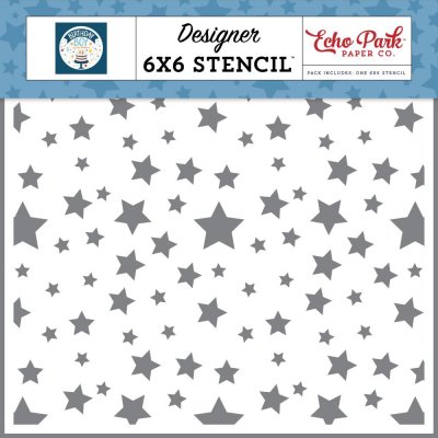 Echo Park Stencil 6X6 - Birthday Stars