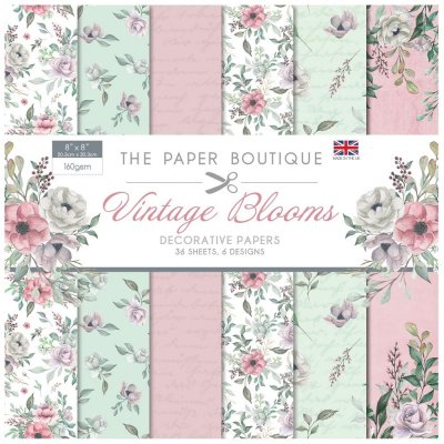 The Paper Boutique Paper Pad 8X8 - Vintage Blooms