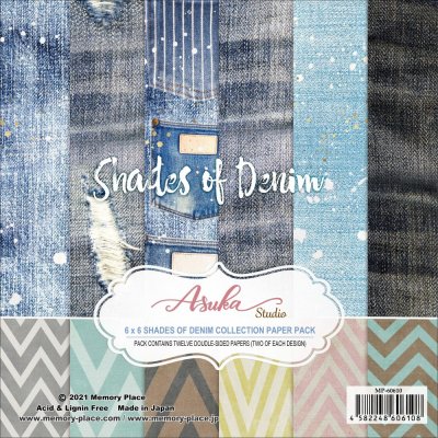 Asuka Studio Paper Pack 6x6 - Shades Of Denim