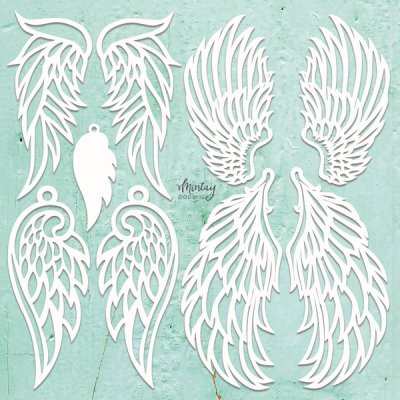 Mintay Papers Chipboard - Angel Wings set