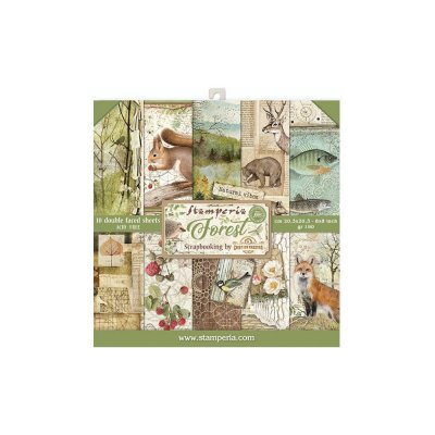 Stamperia Paper Pad 8X8 - Forest