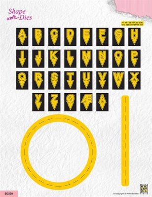 NS Shape dies - Alphabet with 2 basic dies