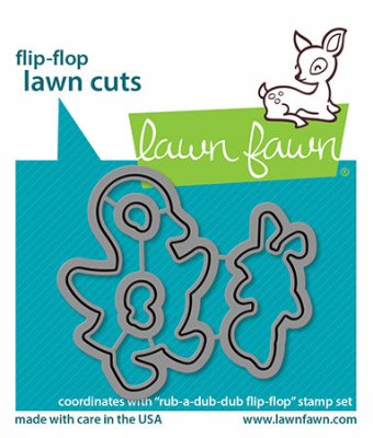 Lawn Fawn - Rub a dub flipflop lawn cuts