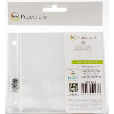 Project Life Photo Pocket Pages 4X4 inch 10/Pkg