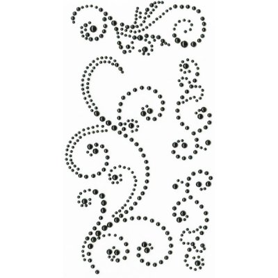 Adhesive Pearl Swirls 468/Pkg - Black