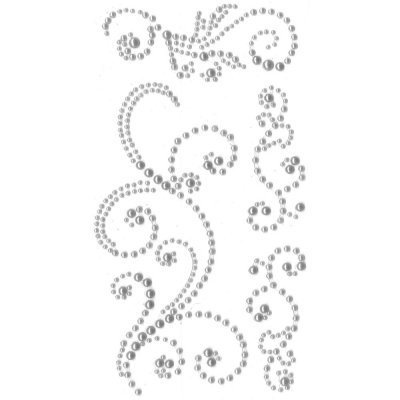 Adhesive Pearl Swirls 468/Pkg - Silver