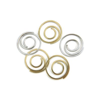 Metal Spiral Clips 25pcs - Gold & Silver