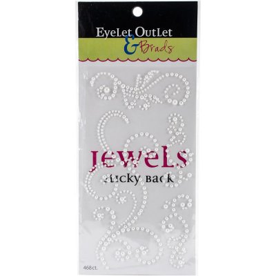 Adhesive Pearl Swirls 468/Pkg - White