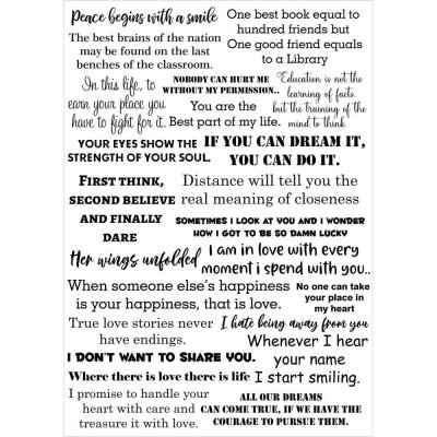 Dress My Craft Transfer Me Sheet A4 - Sentiments 4