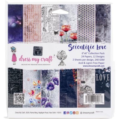 Dress My Craft Paper Pad 6X6 - Scientific Love