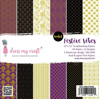 Dress My Craft Paper Pad 12X12 - Festive Vibes