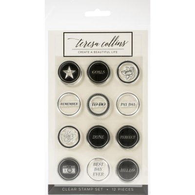 Teresa Collins Clear Stamp Set - Goals