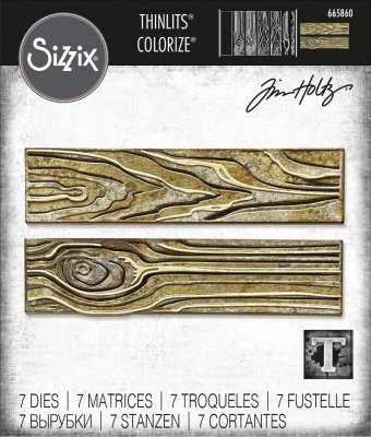 SIZZIX/TIM HOLTZ THINLITS DIE - Woodgrain Colorize