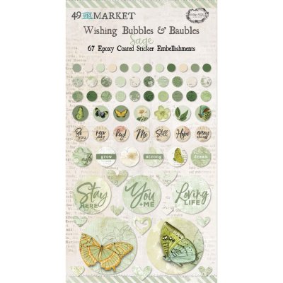 49 And Market Epoxy Coated Wishing Bubbles & Baubles - Sage