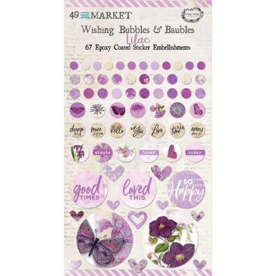 49 And Market Epoxy Coated Wishing Bubbles & Baubles - Lilac