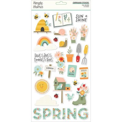 Simple Stories - Full Bloom Chipboard Stickers 6X12