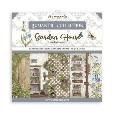Stamperia Paper Pad 6x6 - Romantic Garden House