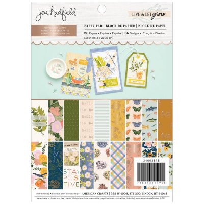 Jen Hadfield paper pad 6x8 - Live & Let Grow