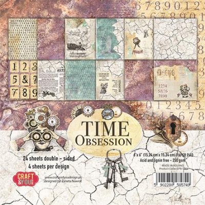Craft & You Paperpad 6x6 - Time Obsession