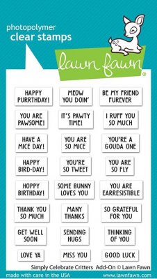 Lawn Fawn Stamps - Simply Celebrate Critters Add-On