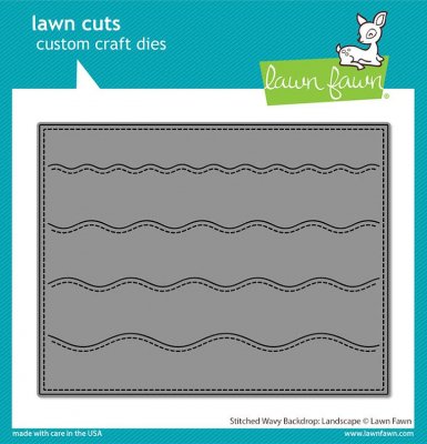 Lawn Fawn Dies - Stitched Wavy Backdrop: Landscape