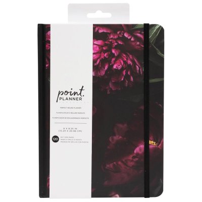 Point Perfect Bound Planner - Dark Floral