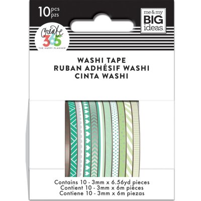 Happy Planner Mini Washi Tape 3mm - Green Hues