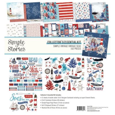Simple Stories Collectors Essential Kit 12x12 - Vintage Seas