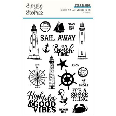 Simple Stories Clear Stamps - Vintage Seas 