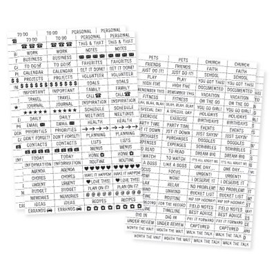 Carpe Diem Planner Essentials Clear Stickers