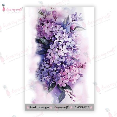 Dress My Craft Mini Transfer Me Sheet - Royal Hydrangea